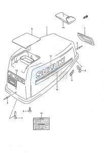 DT 8c drawing Engine Cover (1994 to 1997)