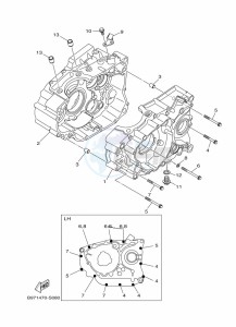 FZN250 (B8H4) drawing CRANKCASE