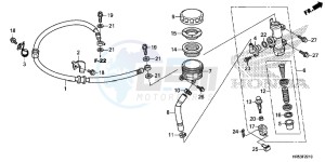 TRX500FM5H Europe Direct - (ED) drawing REAR BRAKE MASTER CYLINDER