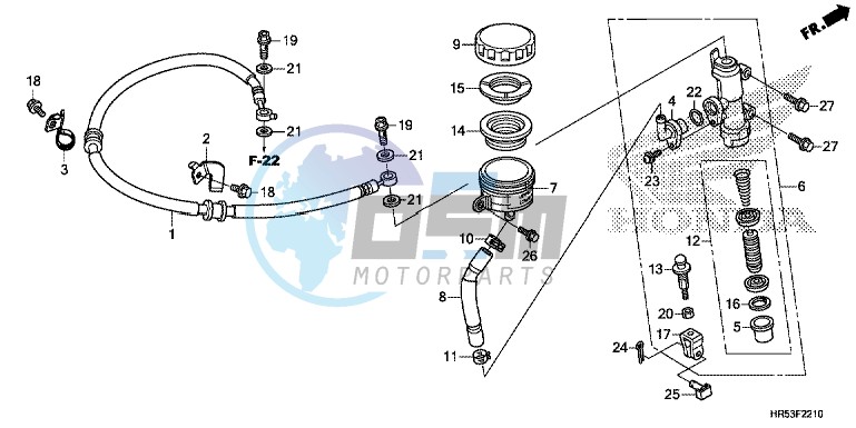 REAR BRAKE MASTER CYLINDER