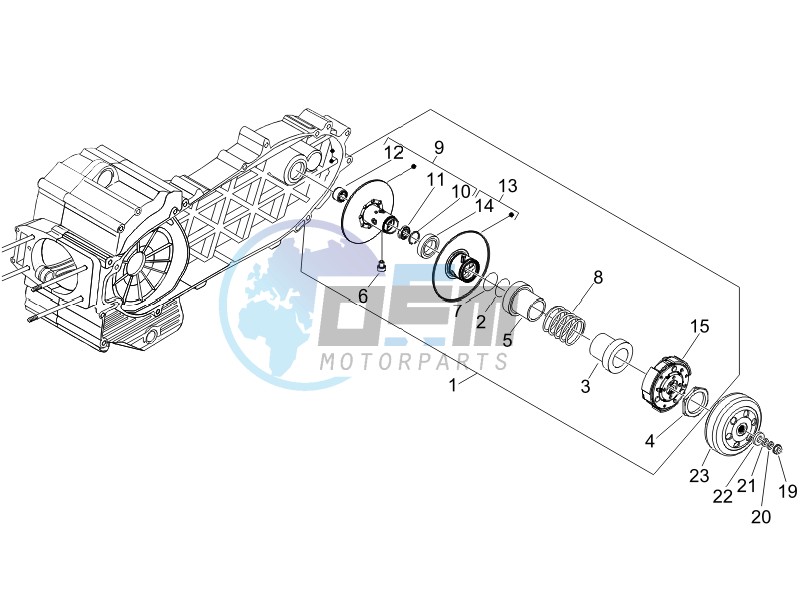 Driven pulley