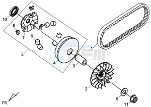 SYMPHONY 125 SR drawing CLUTCH / V BELT