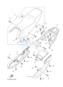 YBR125ESD (51P3) drawing SEAT