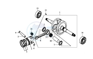 JET EURO X 100 L6 drawing CRANKSHAFT  / PISTON / PISTON RING