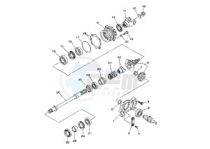 ATV 400 drawing MIDDLE DRIVE GEAR