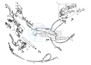 GPR REPLICA RACING - 50 cc drawing HANDLEBAR-DRIVE CONTROLS