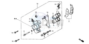 CBR125RS drawing FRONT BRAKE CALIPER