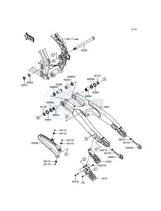 KX250F KX252AHF EU drawing Swingarm