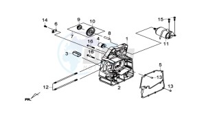 GTS 300i drawing CRANKCASE RIGHT / START MOTOR