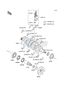 JET SKI ULTRA LX JT1500C8F EU drawing Crankshaft