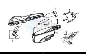 ORBIT III 50 (45 KM/H) (XE05W1-EU) (L8-M0) drawing SEAT REAR GRIP