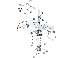 Fly 50 2t (25 kmh) (B-NL) drawing Carburetors components