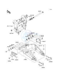 ZX 636 C [NINJA ZX-6R] (C1) C1 drawing SWINGARM