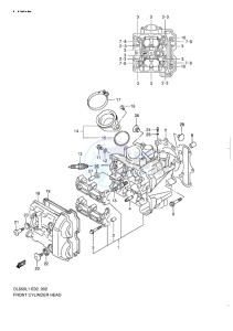 DL650 ABS V-STROM EU-UK drawing FRONT CYLINDER HEAD