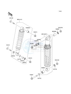 KSV 700 A [KFX 700] (A6F-A9F) A8F drawing SHOCK ABSORBER-- S- -