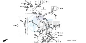 VFR8009 Ireland - (EK / MME) drawing FRONT BRAKE HOSE (VFR800)