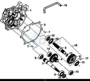 SYMPHONY SR 125 (AZ12W4-EU) (L7-M0) drawing MISSION CASE-DRIVE SHAFT