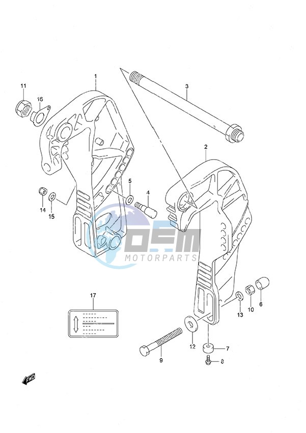 Clamp Bracket Gas Assist Tilt