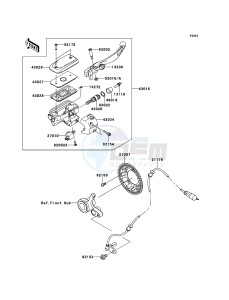 VN1700_VOYAGER_CUSTOM_ABS VN1700KDF GB XX (EU ME A(FRICA) drawing Front Master Cylinder