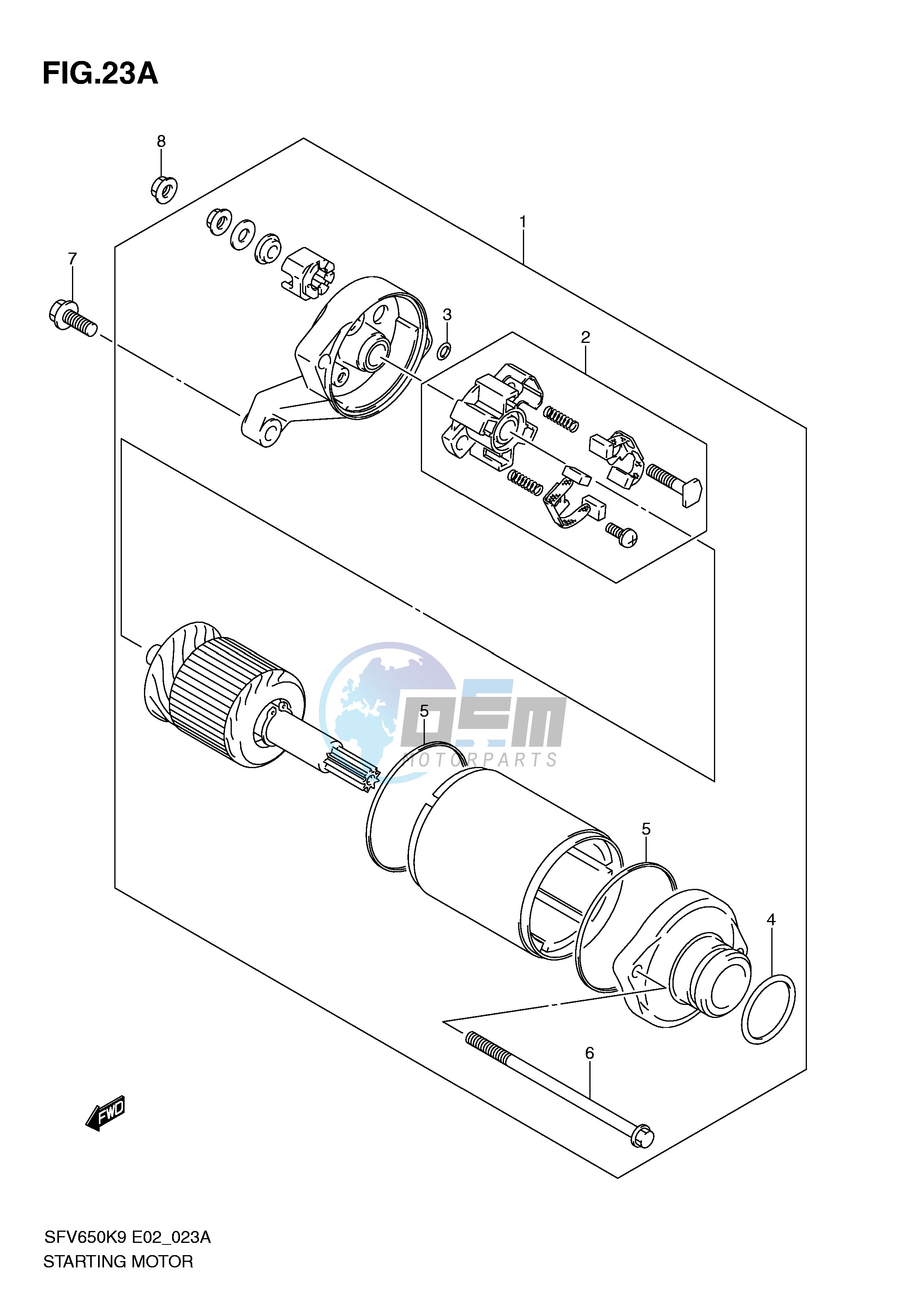 STARTING MOTOR (SFV650AK9 UAK9 L0 AL0 UL0 UAL0)