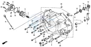 TRX350FE FOURTRAX 350 4X4ES drawing FRONT CRANKCASE COVER (1)