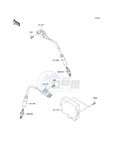 KSV 700 B [KFX 700] (B6F-B9F) B9F drawing IGNITION SYSTEM