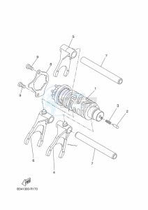 XTZ690 TENERE 700 (BEH3) drawing SHIFT CAM & FORK