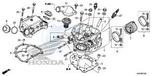 TRX500FM1F TRX500FM Europe Direct - (ED) drawing CYLINDER HEAD