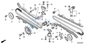 GL18009 Europe Direct - (ED / AB NAV) drawing CAM CHAIN/TENSIONER