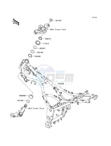 EX250 J [NINJA 250R] (J8F-J9FA) J8F drawing FRAME