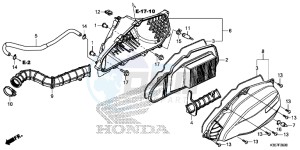 WW125EX2F PCX125 - WW125 UK - (E) drawing AIR CLEANER