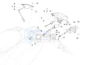 SPRINT 150 4T 3V IE ABS E3 (EMEA) drawing Rear headlamps - Turn signal lamps