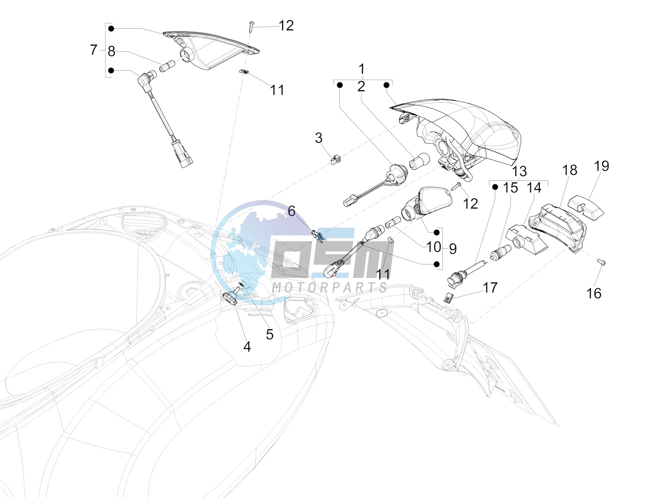 Rear headlamps - Turn signal lamps