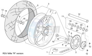 RSV 2 1000 drawing Rear wheel RSV Mille -R- Version