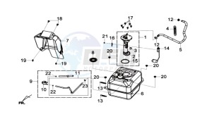 GTS 300i ABS drawing FUEL TANK - FUEL CUT