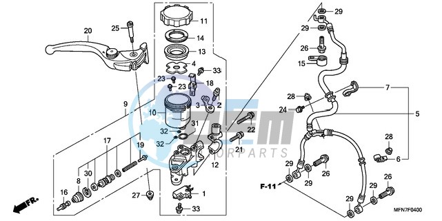 FR. BRAKE MASTER CYLINDER (CB1000R)