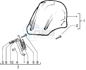 Runner 180 VXR drawing Windshield kit-stand kit