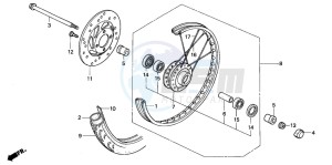 ANF125 drawing FRONT WHEEL