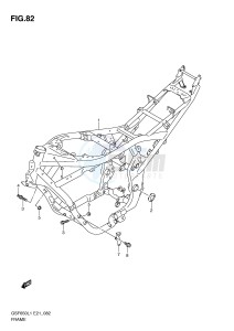 GSF650 (E21) Bandit drawing FRAME (GSF650SAL1 E21)