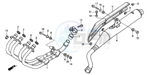 CB600F2 CB600F drawing EXHAUST MUFFLER