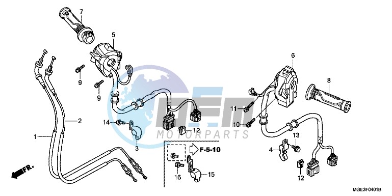 SWITCH/CABLE (VFR1200FD)