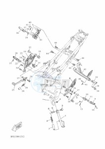 YZF125-A YZF-R125 (B5G3) drawing STAND & FOOTREST