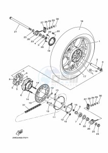 YZF320-A YZF-R3 (B2X3) drawing REAR WHEEL