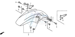 CB600F HORNET drawing FRONT FENDER