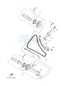 YFM700FWAD YFM70GPHH GRIZZLY 700 EPS (B1A3) drawing CAMSHAFT & CHAIN