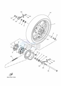 FZN250 (B8H5) drawing REAR WHEEL