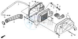 FES150 125 PANTHEON drawing AIR CLEANER (FES1257/A7)(FES1507/A7)