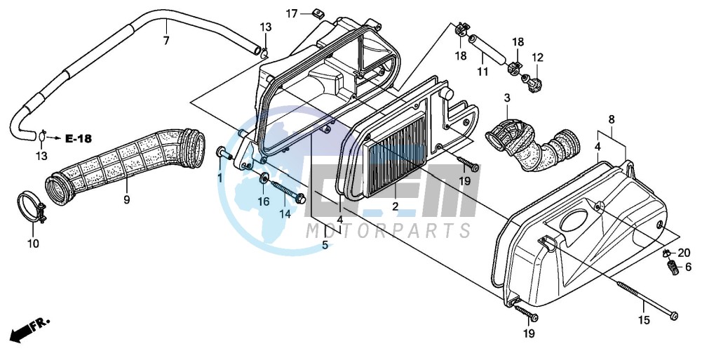 AIR CLEANER (FES1257/A7)(FES1507/A7)