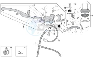 RSV 4 1000 4V drawing Front master brake cilinder