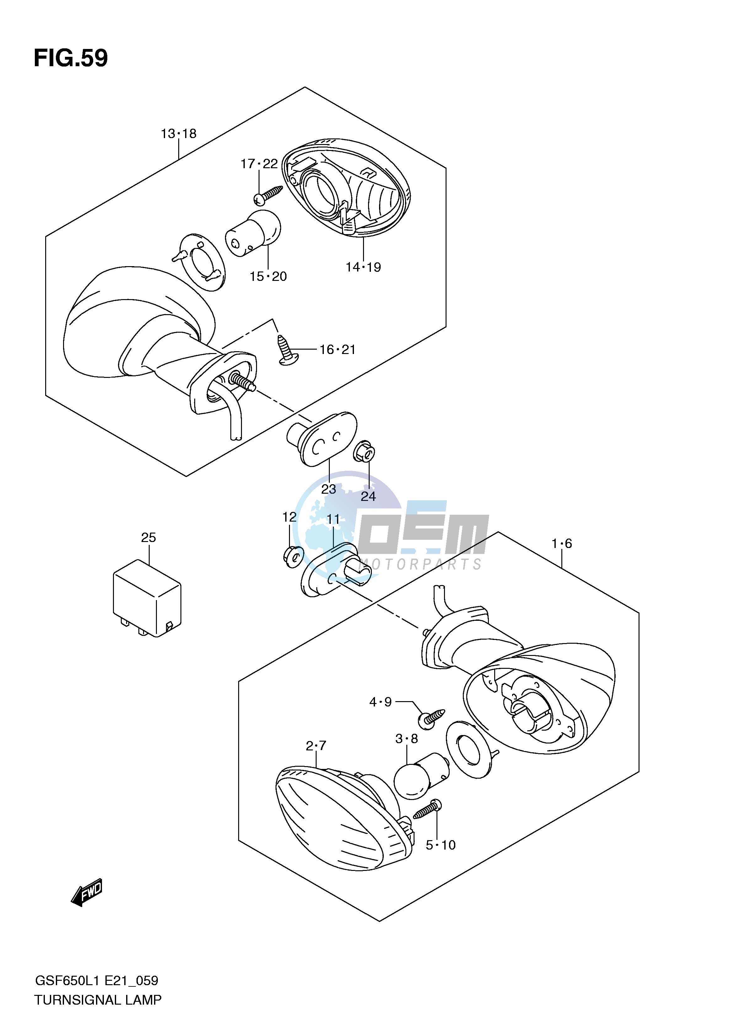 TURNSIGNAL LAMP (GSF650UL1 E21)